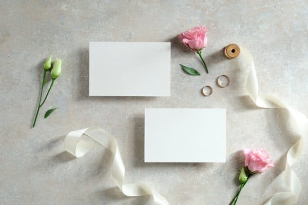 Minimalistische Hochzeit